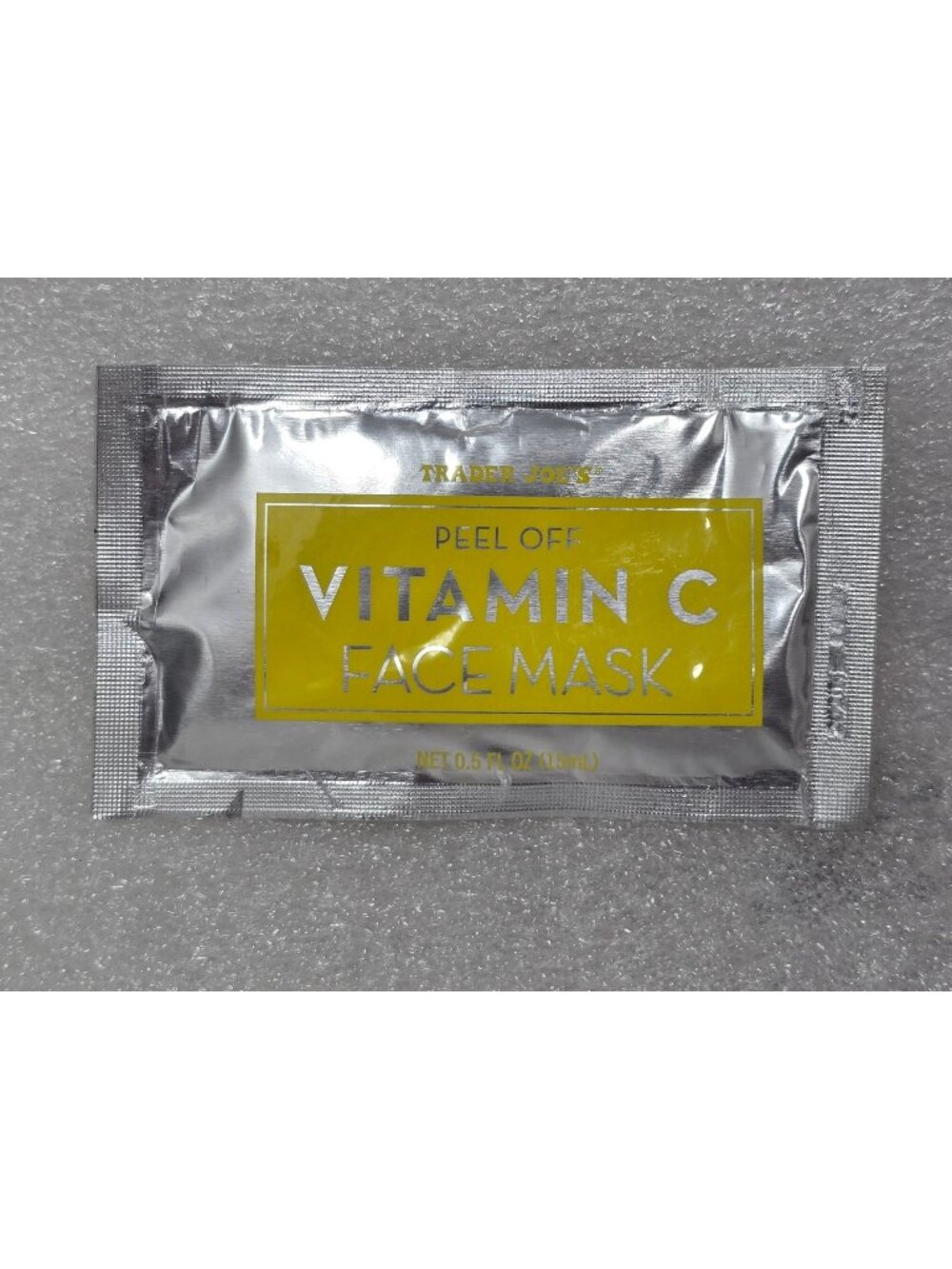 Trader Joe's Peel Off Vitamin C Face Mask 0.5 Fl Oz Single Use Treatment